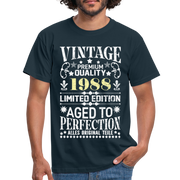 34. Geburtstag Geboren 1988 Vintage Männer Geschenk T-Shirt - navy