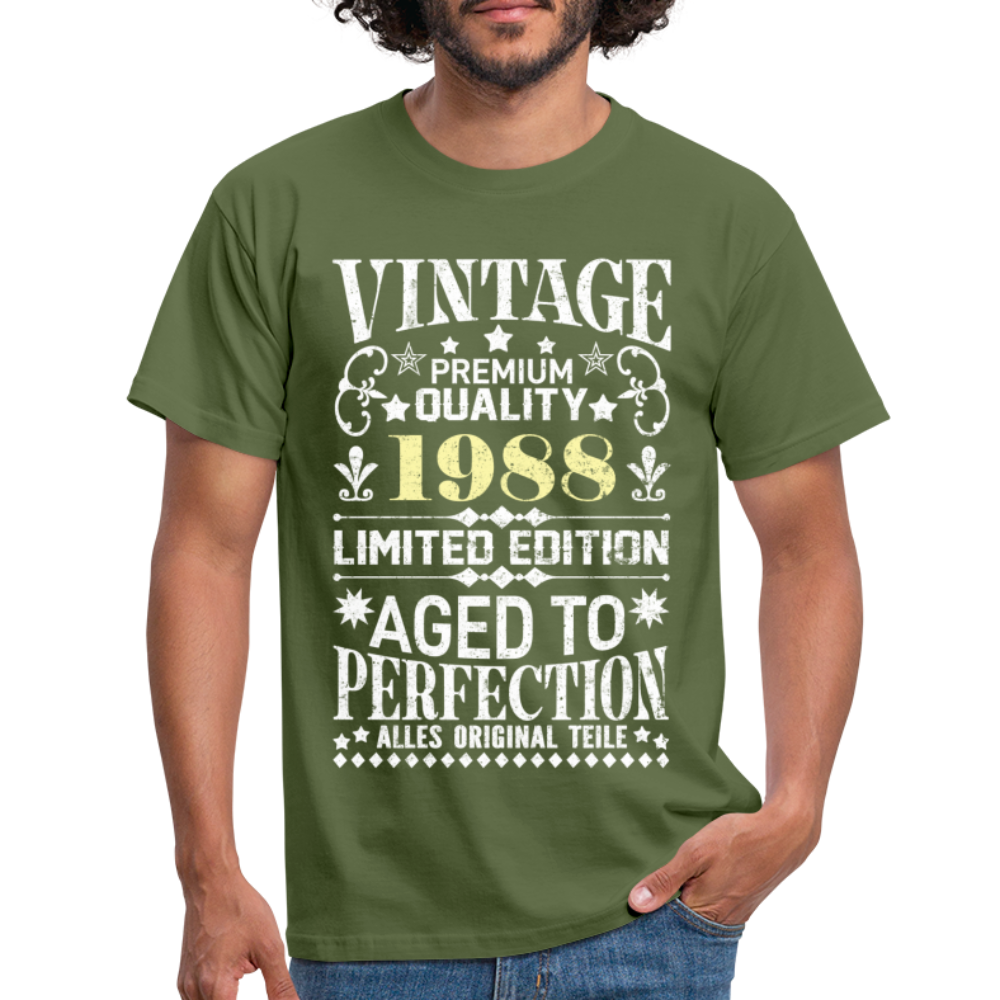 34. Geburtstag Geboren 1988 Vintage Männer Geschenk T-Shirt - military green