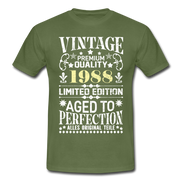 34. Geburtstag Geboren 1988 Vintage Männer Geschenk T-Shirt - military green