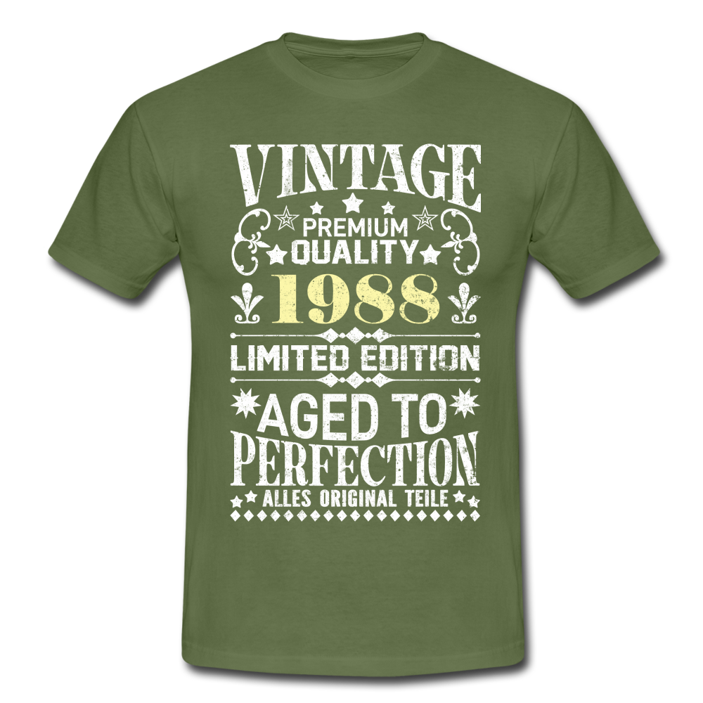 34. Geburtstag Geboren 1988 Vintage Männer Geschenk T-Shirt - military green