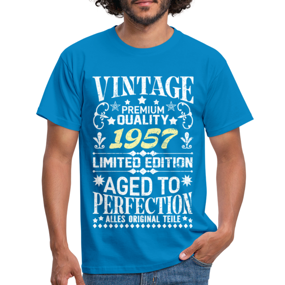 65. Geburtstag Geboren 1957 Vintage Männer Geschenk T-Shirt - royal blue