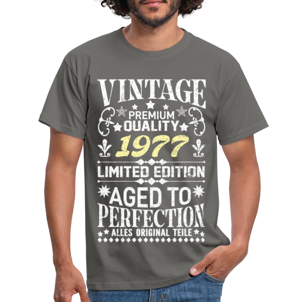 45. Geburtstag Geboren 1977 Vintage Männer Geschenk T-Shirt - graphite grey