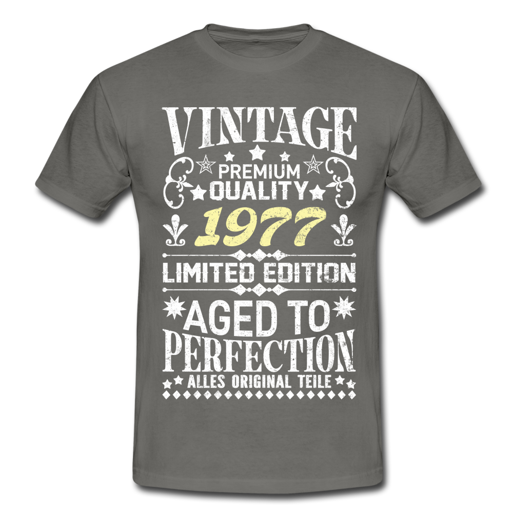 45. Geburtstag Geboren 1977 Vintage Männer Geschenk T-Shirt - graphite grey