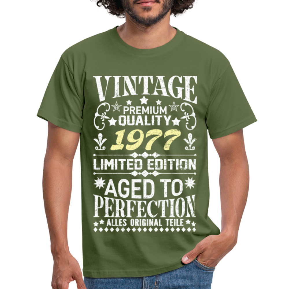 45. Geburtstag Geboren 1977 Vintage Männer Geschenk T-Shirt - military green