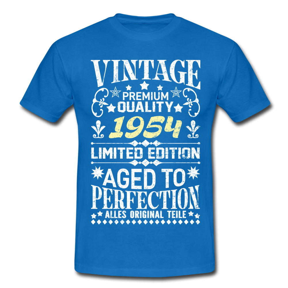 68. Geburtstag Geboren 1954 Vintage Männer Geschenk T-Shirt - royal blue