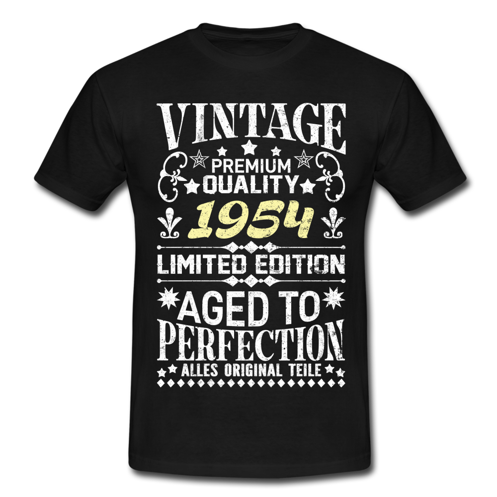 68. Geburtstag Geboren 1954 Vintage Männer Geschenk T-Shirt - black