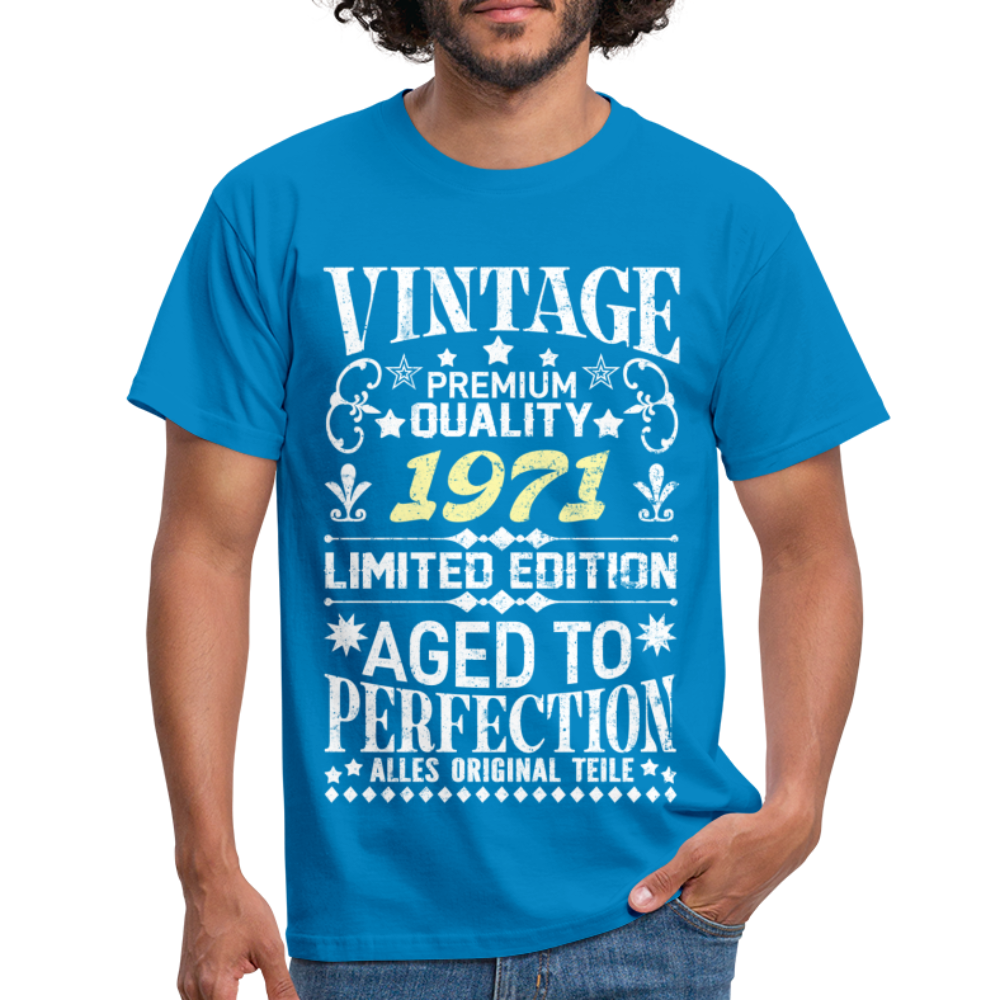 51. Geburtstag Geboren 1971 Vintage Männer Geschenk T-Shirt - royal blue