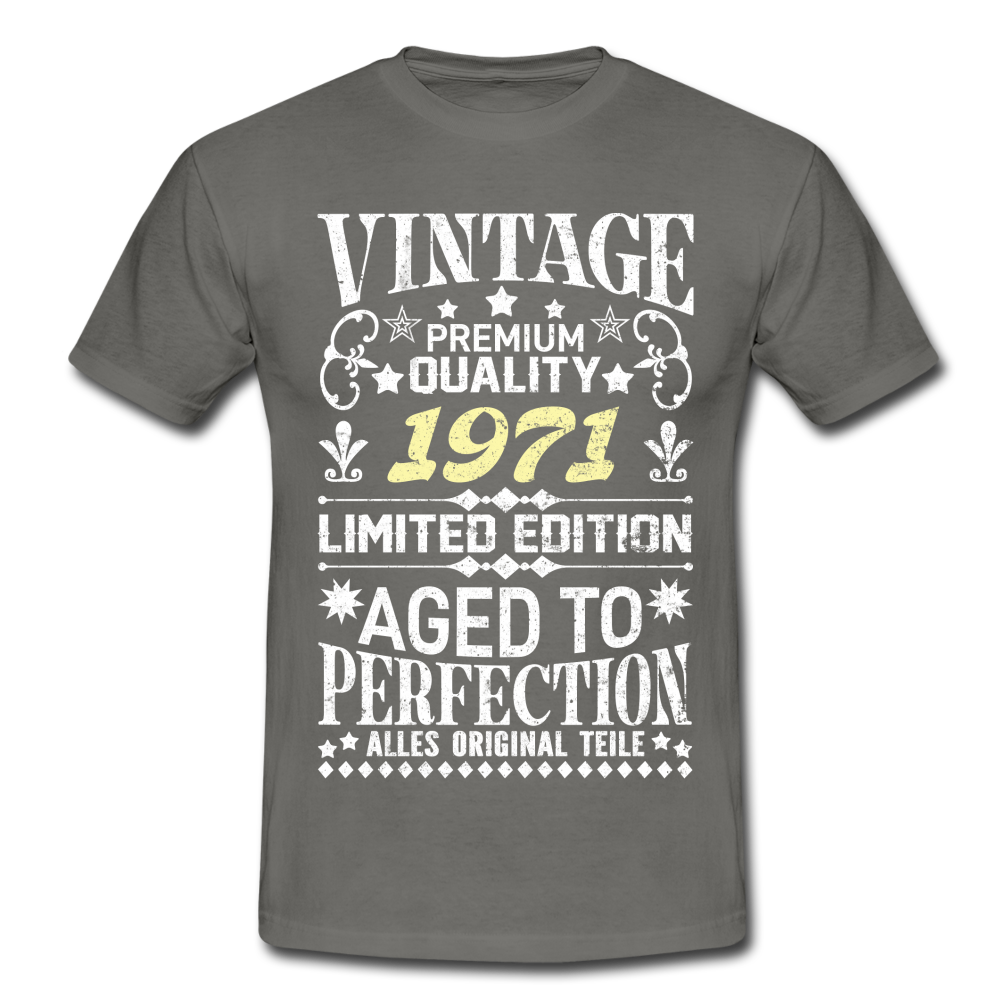 51. Geburtstag Geboren 1971 Vintage Männer Geschenk T-Shirt - graphite grey