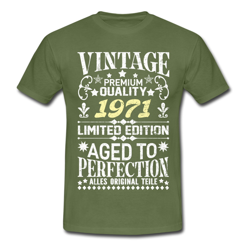 51. Geburtstag Geboren 1971 Vintage Männer Geschenk T-Shirt - military green