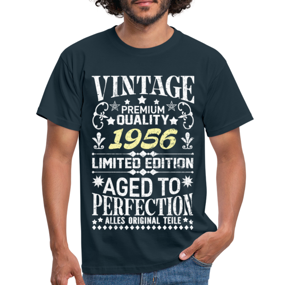 66. Geburtstag Geboren 1956 Vintage Männer Geschenk T-Shirt - navy