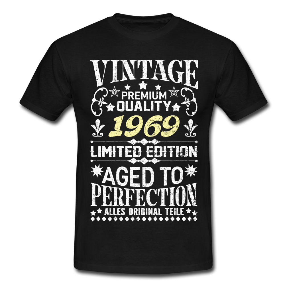 53. Geburtstag Geboren 1969 Vintage Männer Geschenk T-Shirt - black