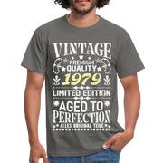 43. Geburtstag Geboren 1979 Vintage Männer Geschenk T-Shirt - graphite grey