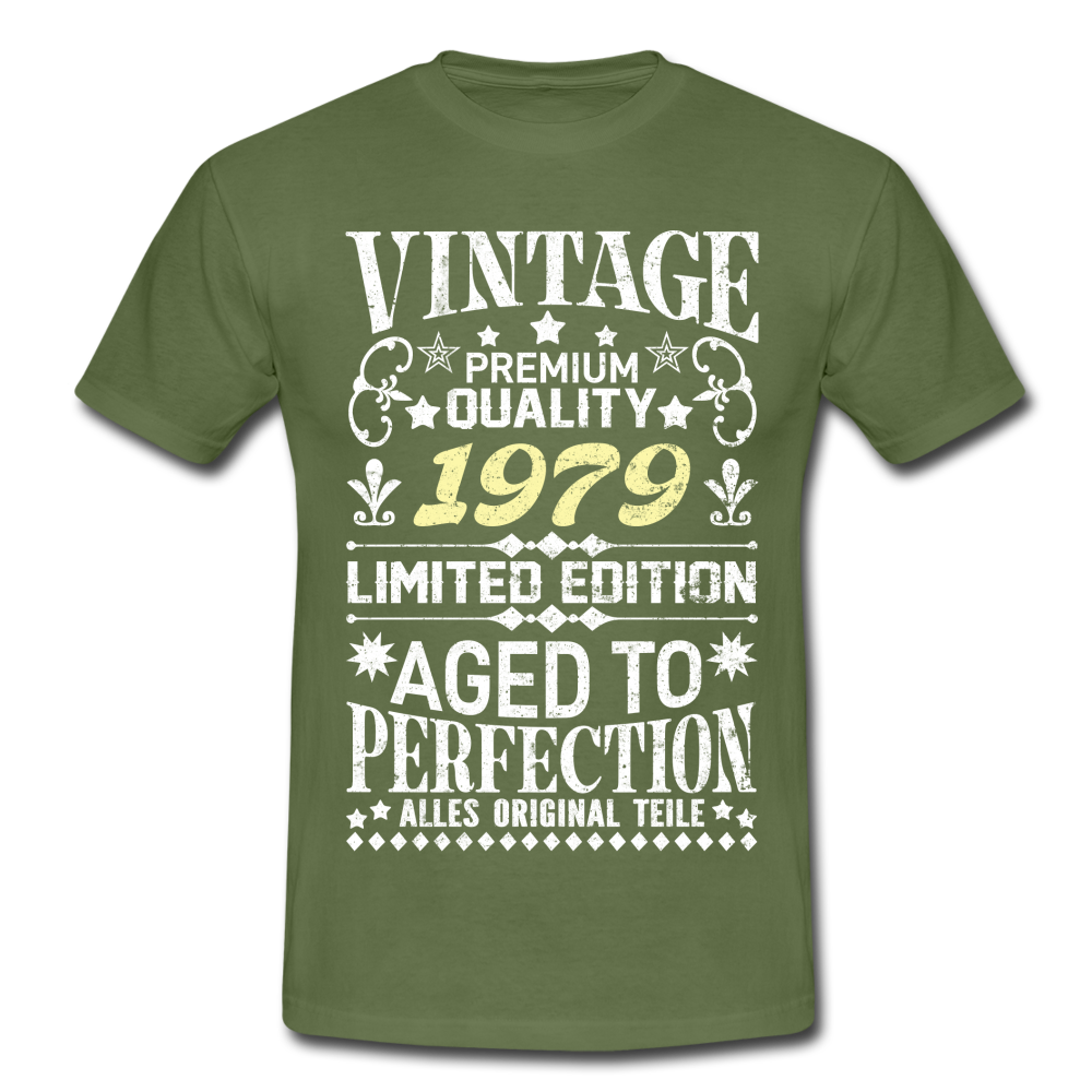 43. Geburtstag Geboren 1979 Vintage Männer Geschenk T-Shirt - military green