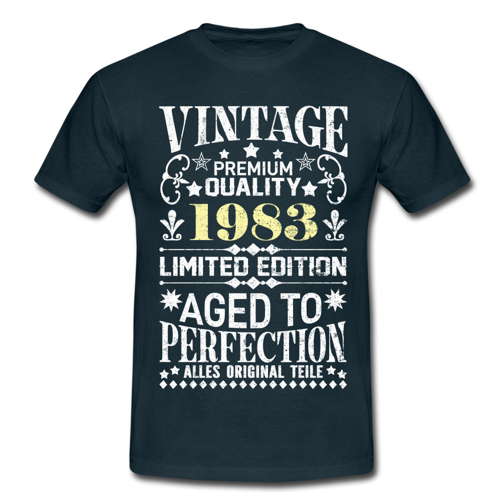 39. Geburtstag Geboren 1983 Vintage Männer Geschenk T-Shirt - navy