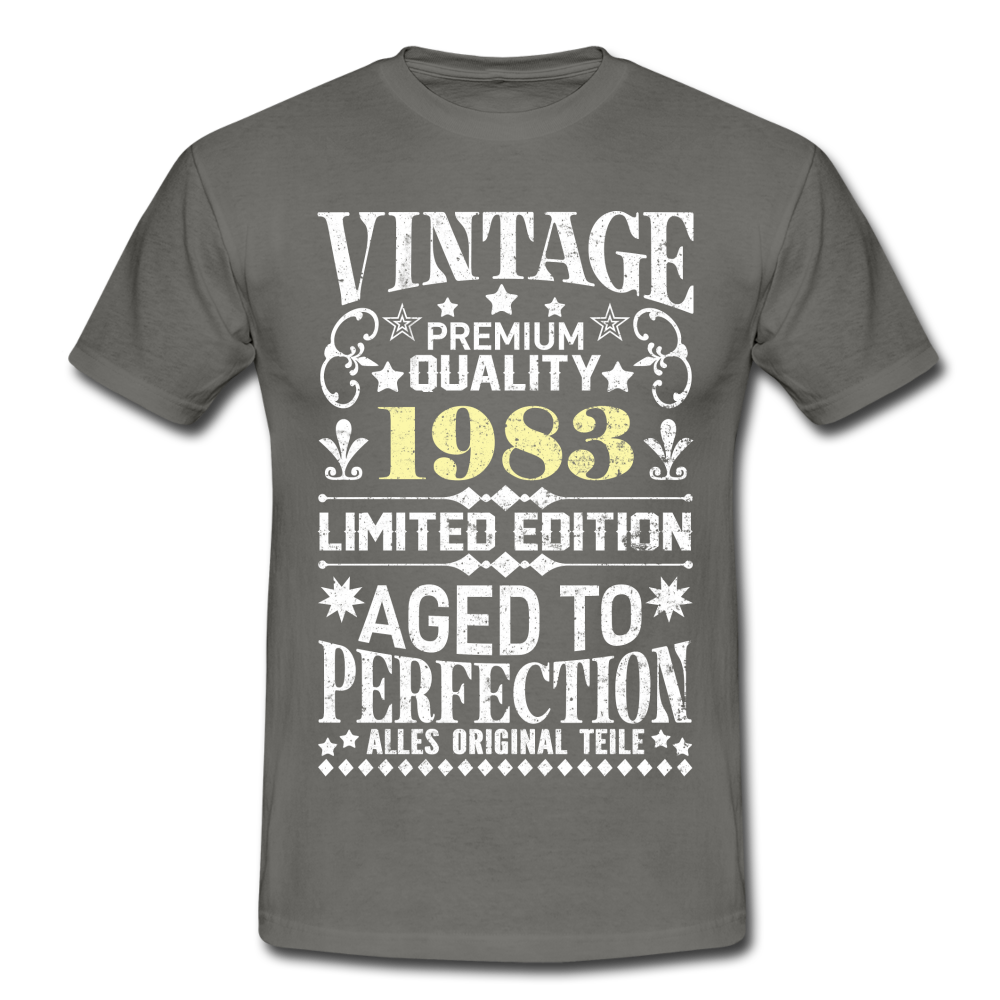 39. Geburtstag Geboren 1983 Vintage Männer Geschenk T-Shirt - graphite grey