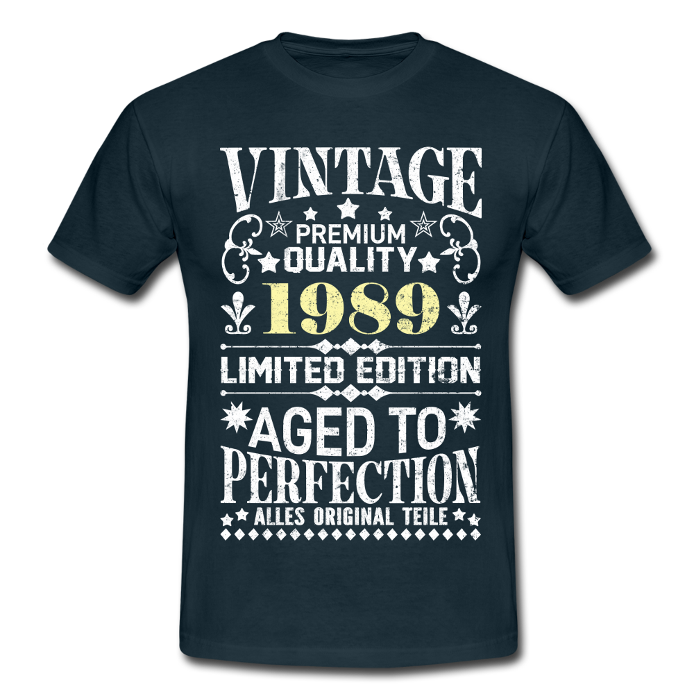 33. Geburtstag Geboren 1989 Vintage Männer Geschenk T-Shirt - navy