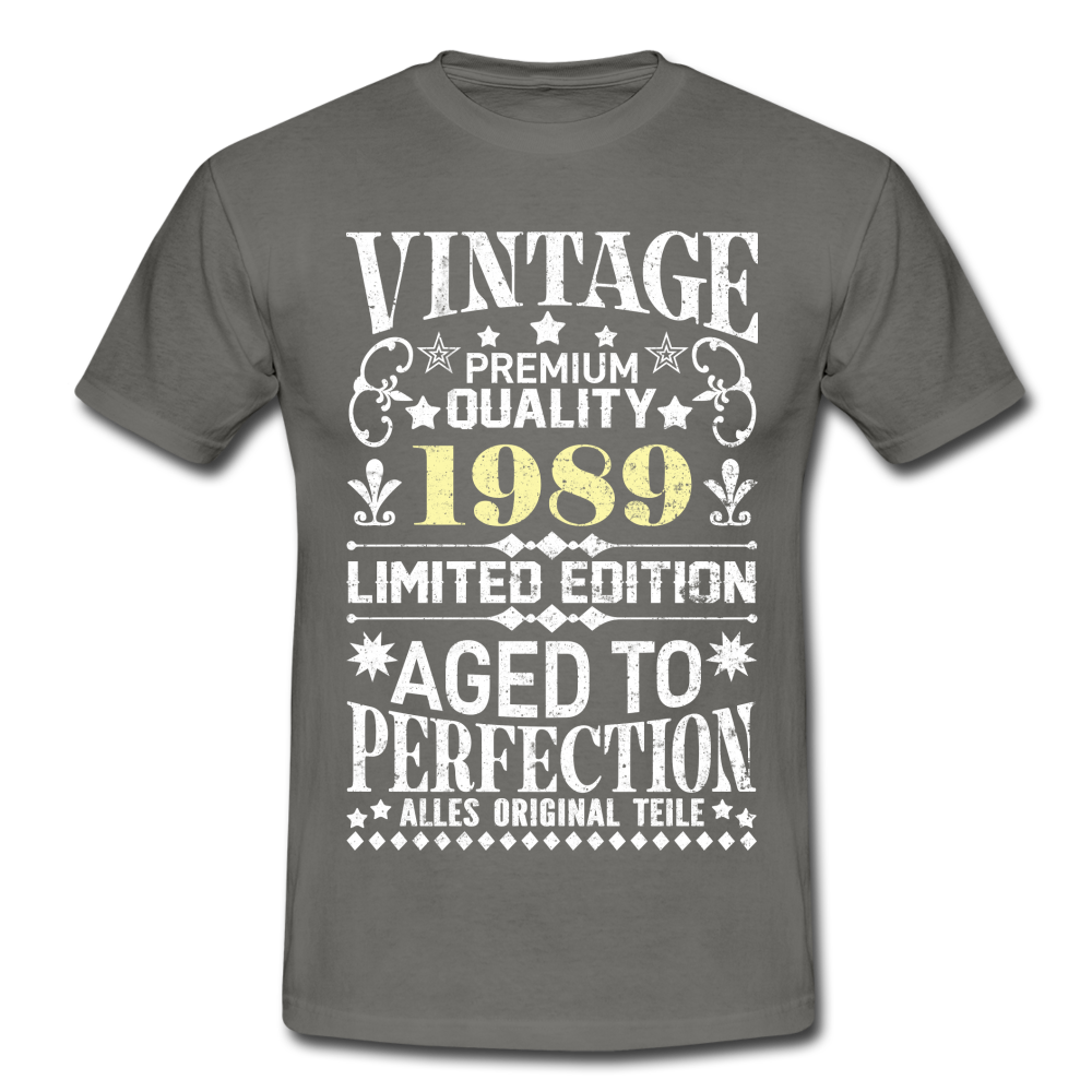 33. Geburtstag Geboren 1989 Vintage Männer Geschenk T-Shirt - graphite grey