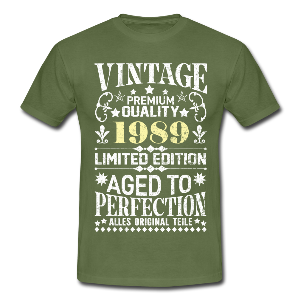 33. Geburtstag Geboren 1989 Vintage Männer Geschenk T-Shirt - military green