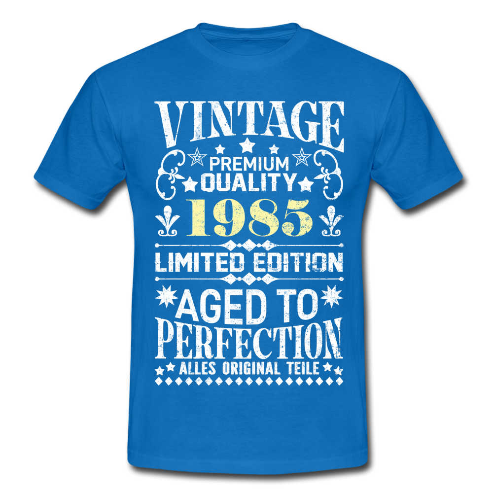 37. Geburtstag Geboren 1985 Vintage Männer Geschenk T-Shirt - royal blue