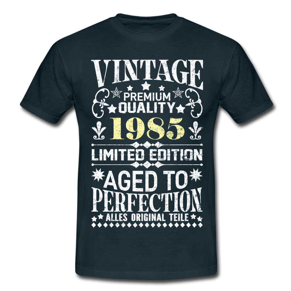 37. Geburtstag Geboren 1985 Vintage Männer Geschenk T-Shirt - navy