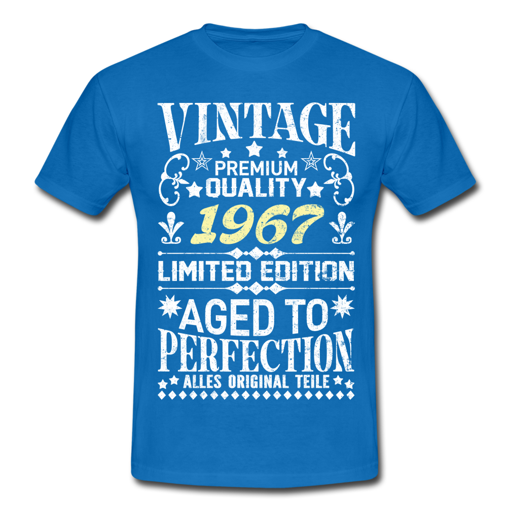 55. Geburtstag Geboren 1967 Vintage Männer Geschenk T-Shirt - royal blue