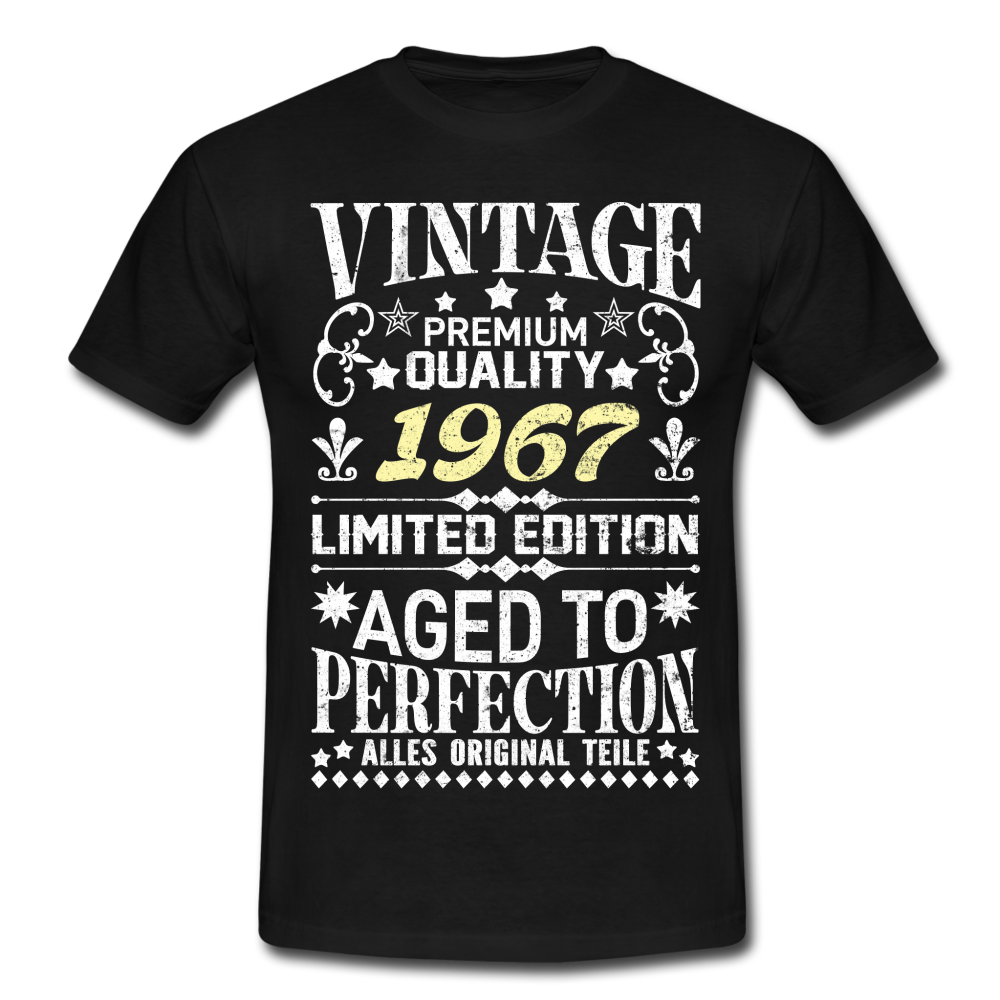 55. Geburtstag Geboren 1967 Vintage Männer Geschenk T-Shirt - black