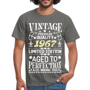 55. Geburtstag Geboren 1967 Vintage Männer Geschenk T-Shirt - graphite grey