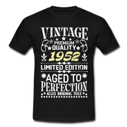 70. Geburtstag Geboren 1952 Vintage Männer Geschenk T-Shirt - black
