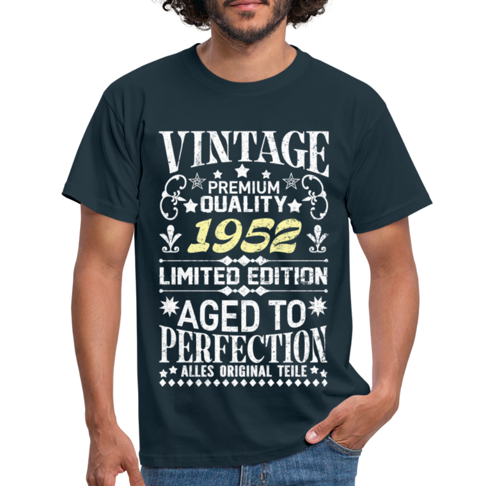 70. Geburtstag Geboren 1952 Vintage Männer Geschenk T-Shirt - navy