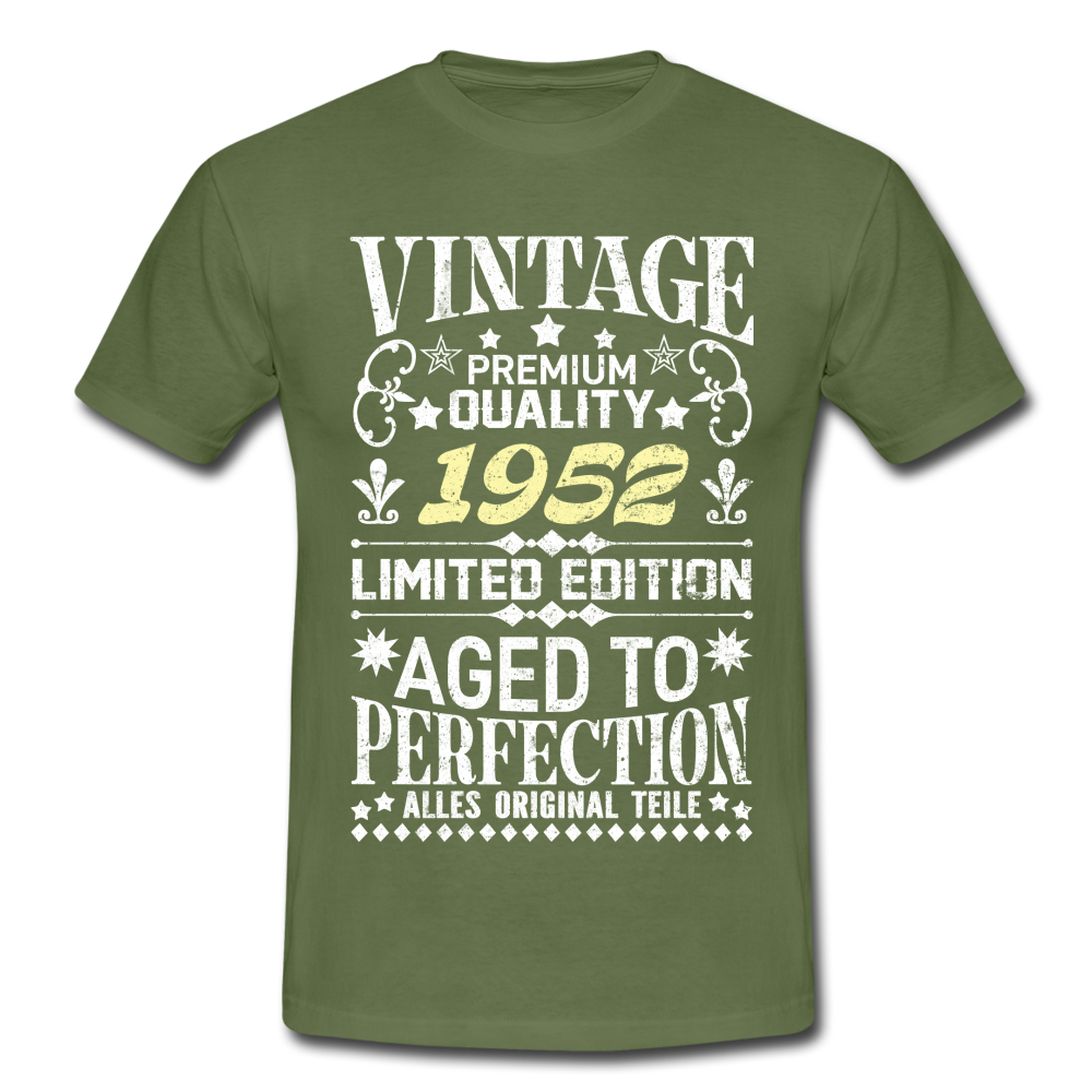 70. Geburtstag Geboren 1952 Vintage Männer Geschenk T-Shirt - military green