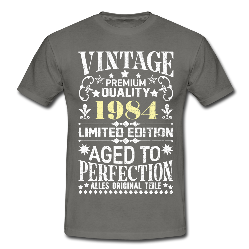 38. Geburtstag Geboren 1984 Vintage Männer Geschenk T-Shirt - graphite grey