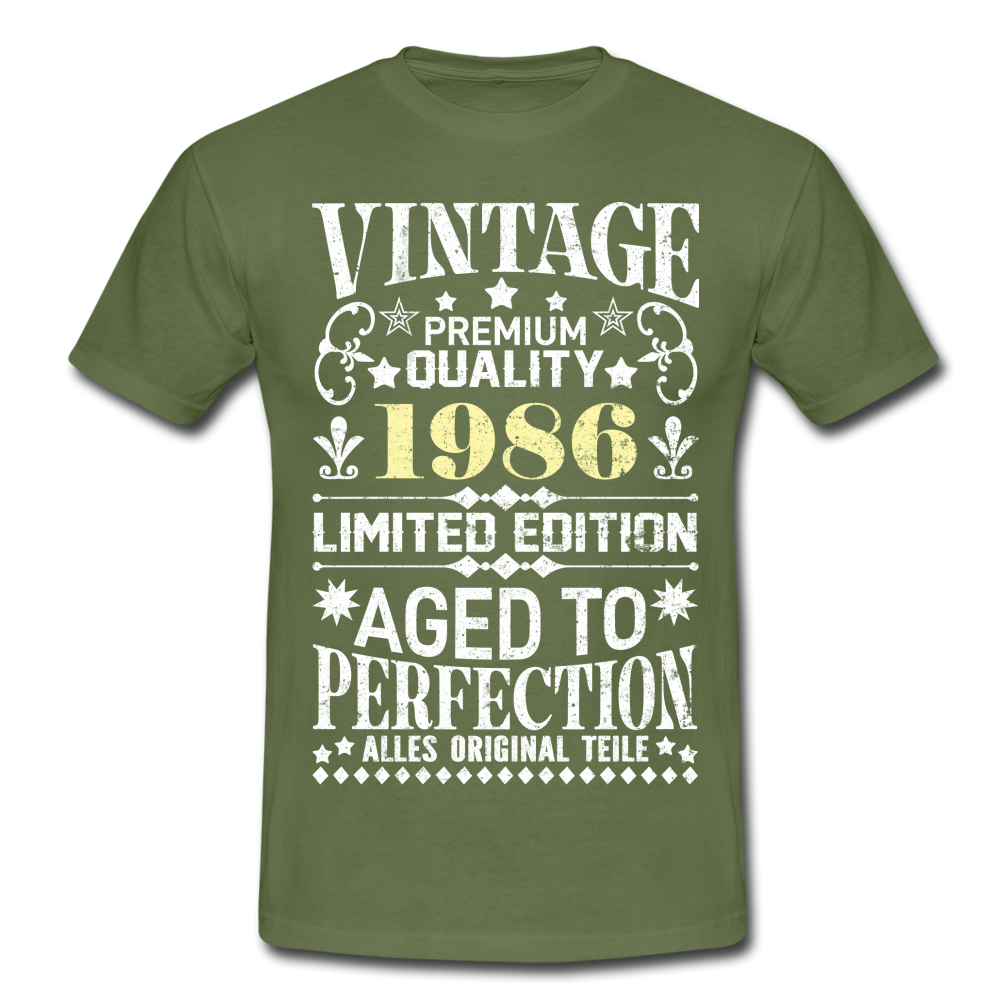 36. Geburtstag Geboren 1986 Vintage Männer Geschenk T-Shirt - military green