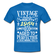 58. Geburtstag Geboren 1964 Vintage Männer Geschenk T-Shirt - royal blue