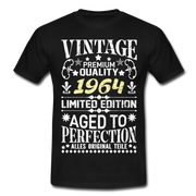 58. Geburtstag Geboren 1964 Vintage Männer Geschenk T-Shirt - black
