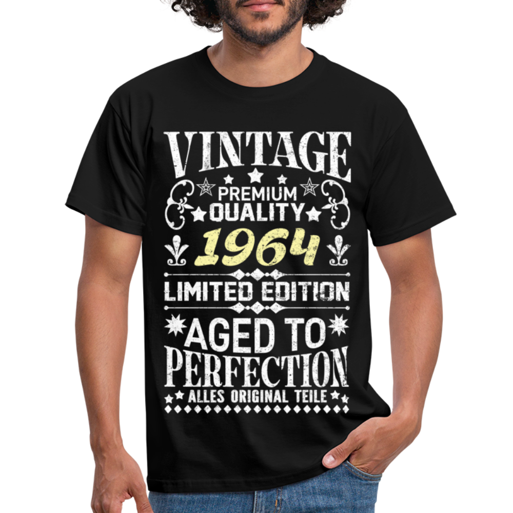 58. Geburtstag Geboren 1964 Vintage Männer Geschenk T-Shirt - black