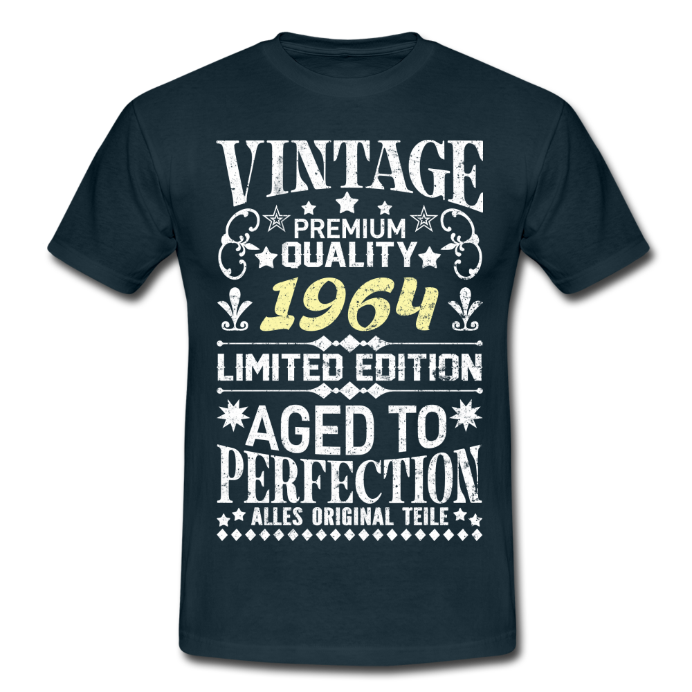 58. Geburtstag Geboren 1964 Vintage Männer Geschenk T-Shirt - navy