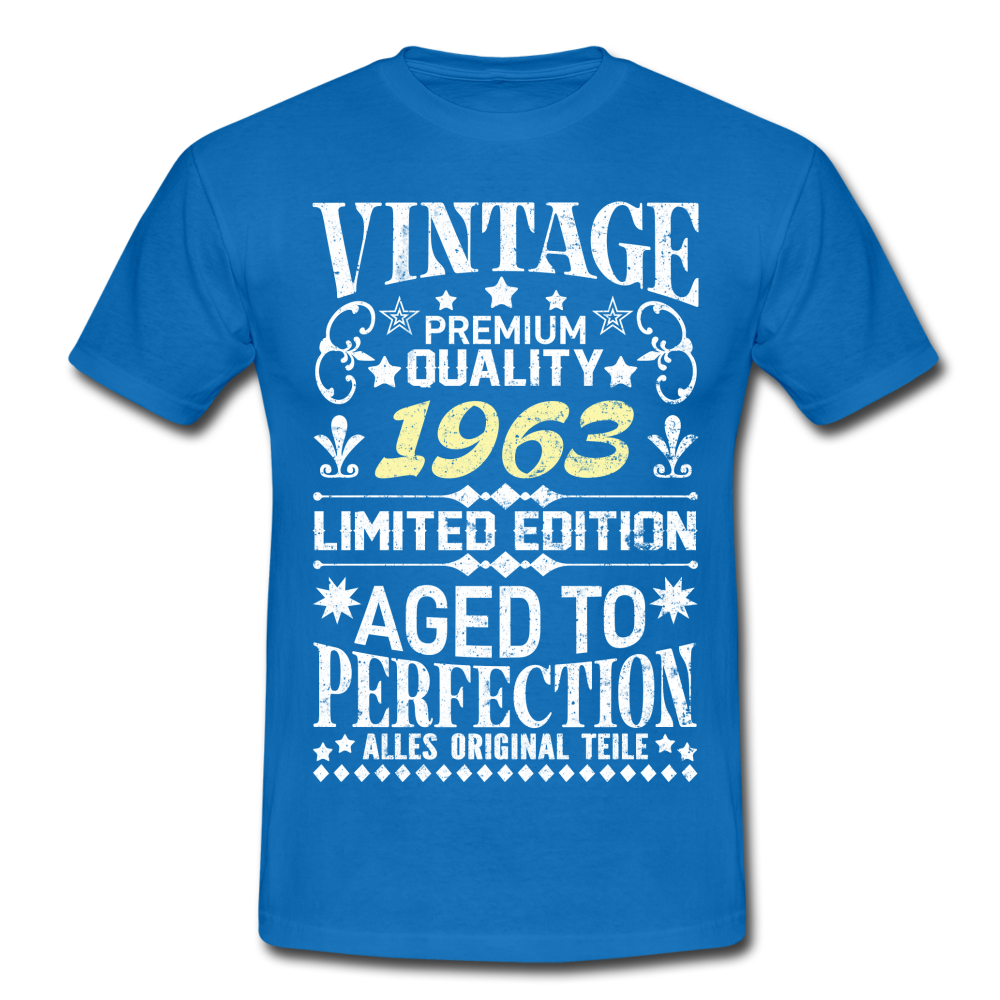 59. Geburtstag Geboren 1963 Vintage Männer Geschenk T-Shirt - royal blue