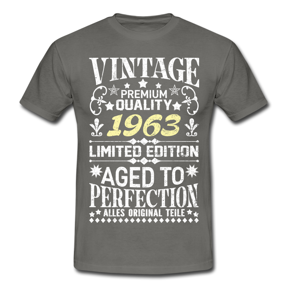 59. Geburtstag Geboren 1963 Vintage Männer Geschenk T-Shirt - graphite grey