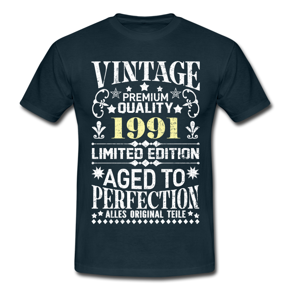 31. Geburtstag Geboren 1991 Vintage Männer Geschenk T-Shirt - navy