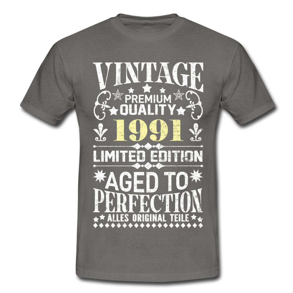 31. Geburtstag Geboren 1991 Vintage Männer Geschenk T-Shirt - graphite grey