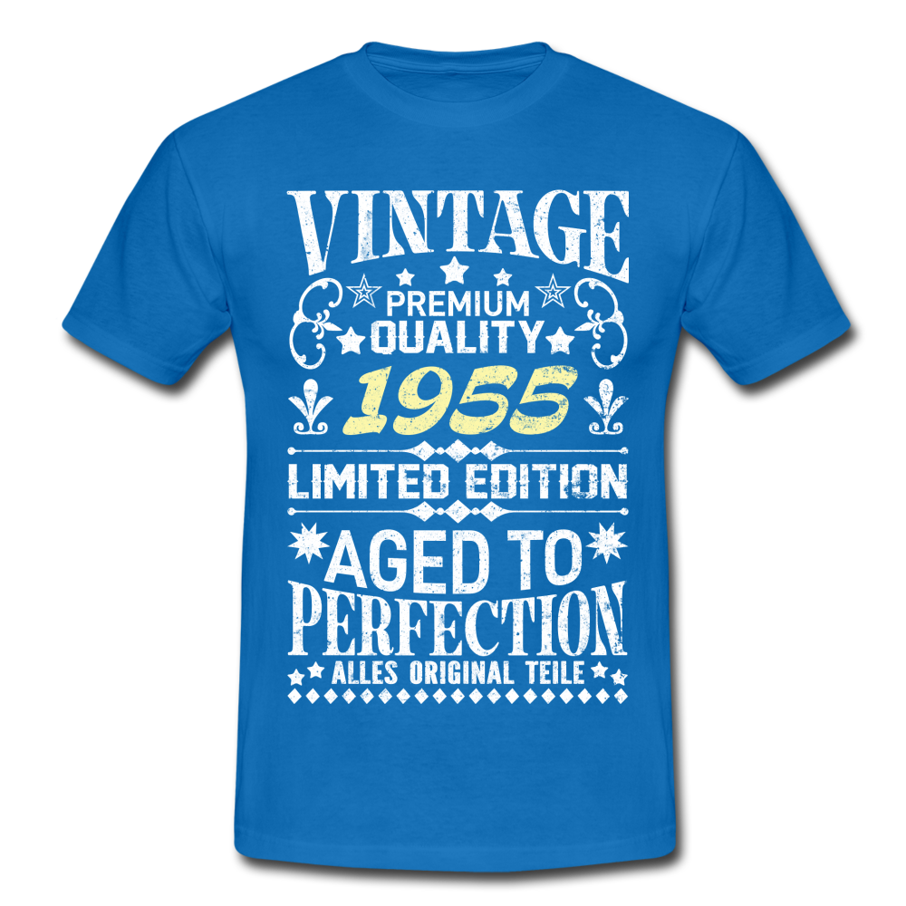 67. Geburtstag Geboren 1955 Vintage Männer Geschenk T-Shirt - royal blue