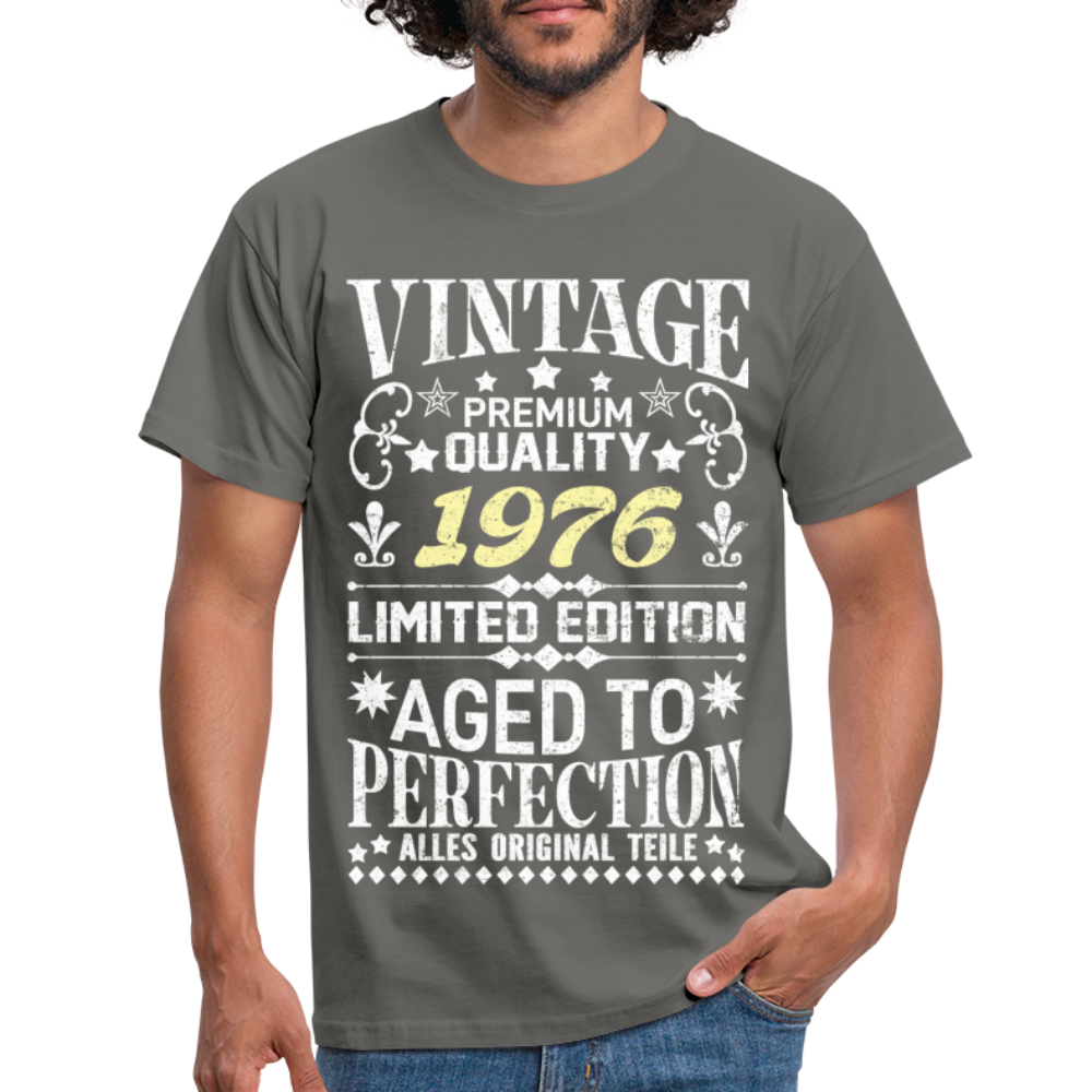 46. Geburtstag Geboren 1976 Vintage Männer Geschenk T-Shirt - graphite grey