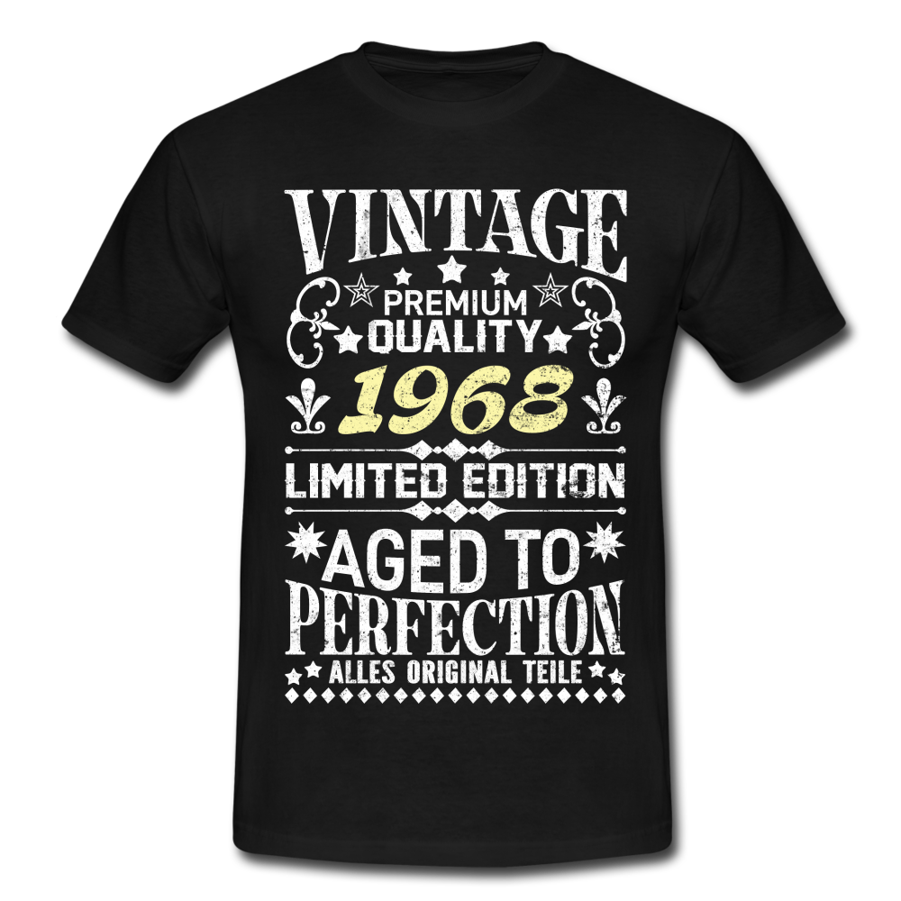 54. Geburtstag Geboren 1968 Vintage Männer Geschenk T-Shirt - black