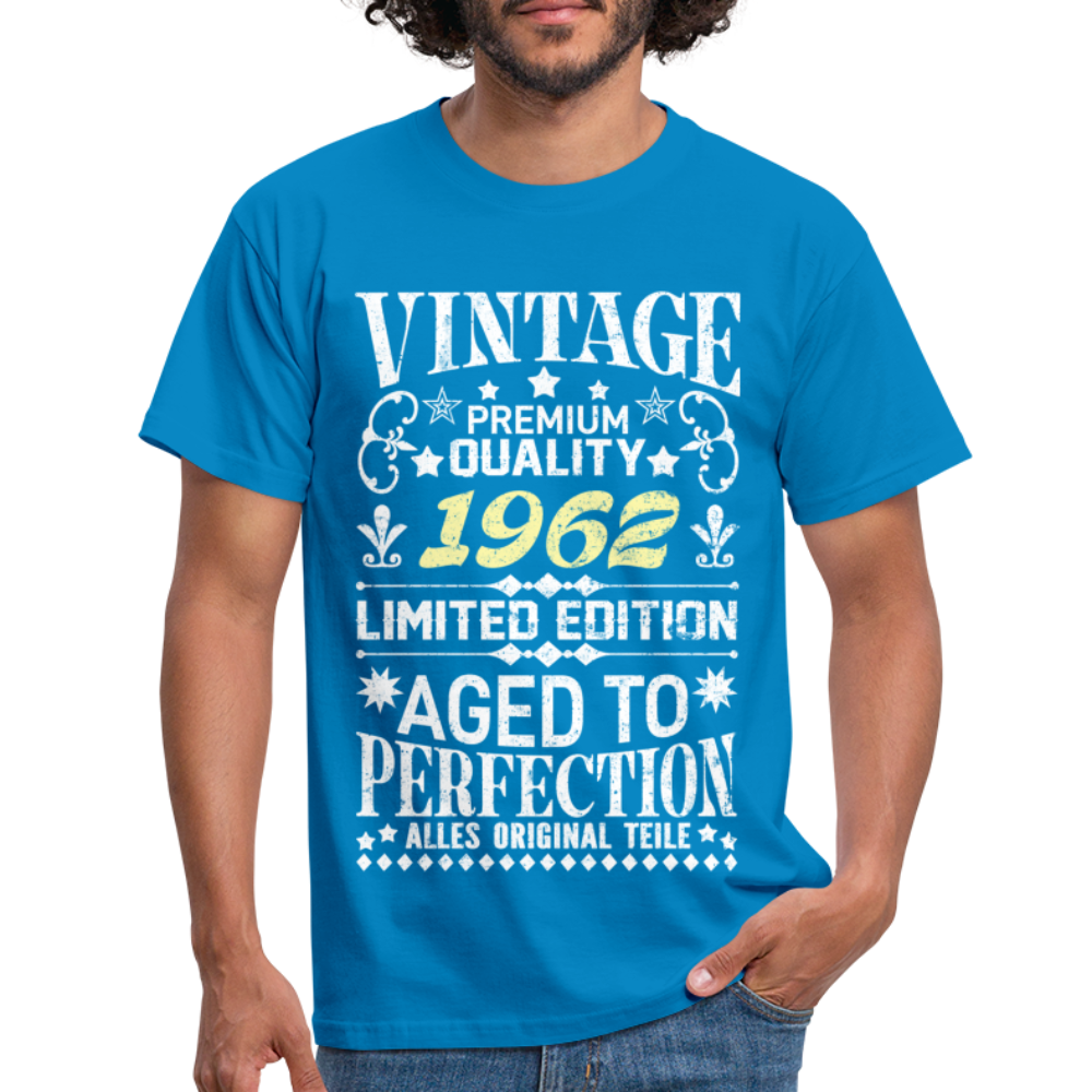 60. Geburtstag Geboren 1962 Vintage Männer Geschenk T-Shirt - royal blue