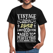60. Geburtstag Geboren 1962 Vintage Männer Geschenk T-Shirt - black