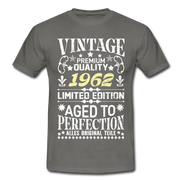 60. Geburtstag Geboren 1962 Vintage Männer Geschenk T-Shirt - graphite grey