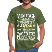 60. Geburtstag Geboren 1962 Vintage Männer Geschenk T-Shirt - military green