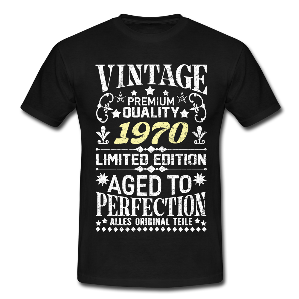 52. Geburtstag Geboren 1970 Vintage Männer Geschenk T-Shirt - black