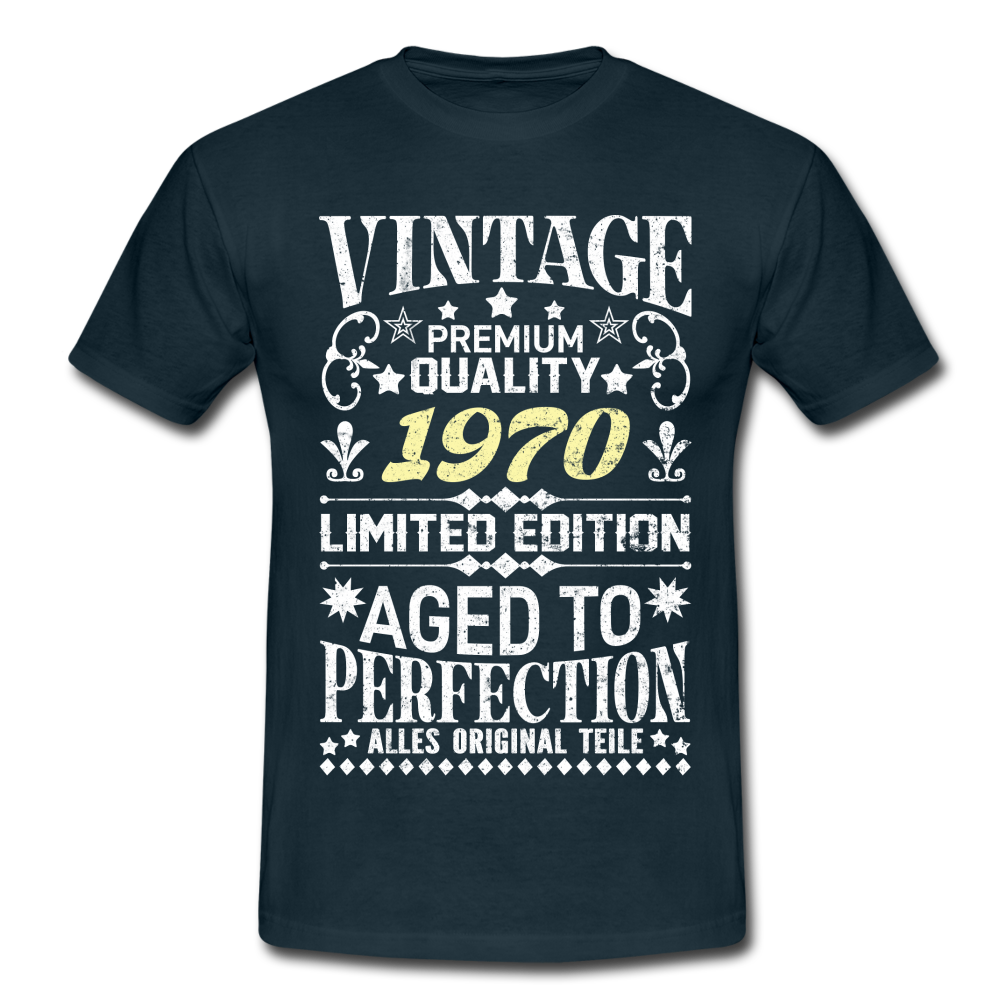 52. Geburtstag Geboren 1970 Vintage Männer Geschenk T-Shirt - navy