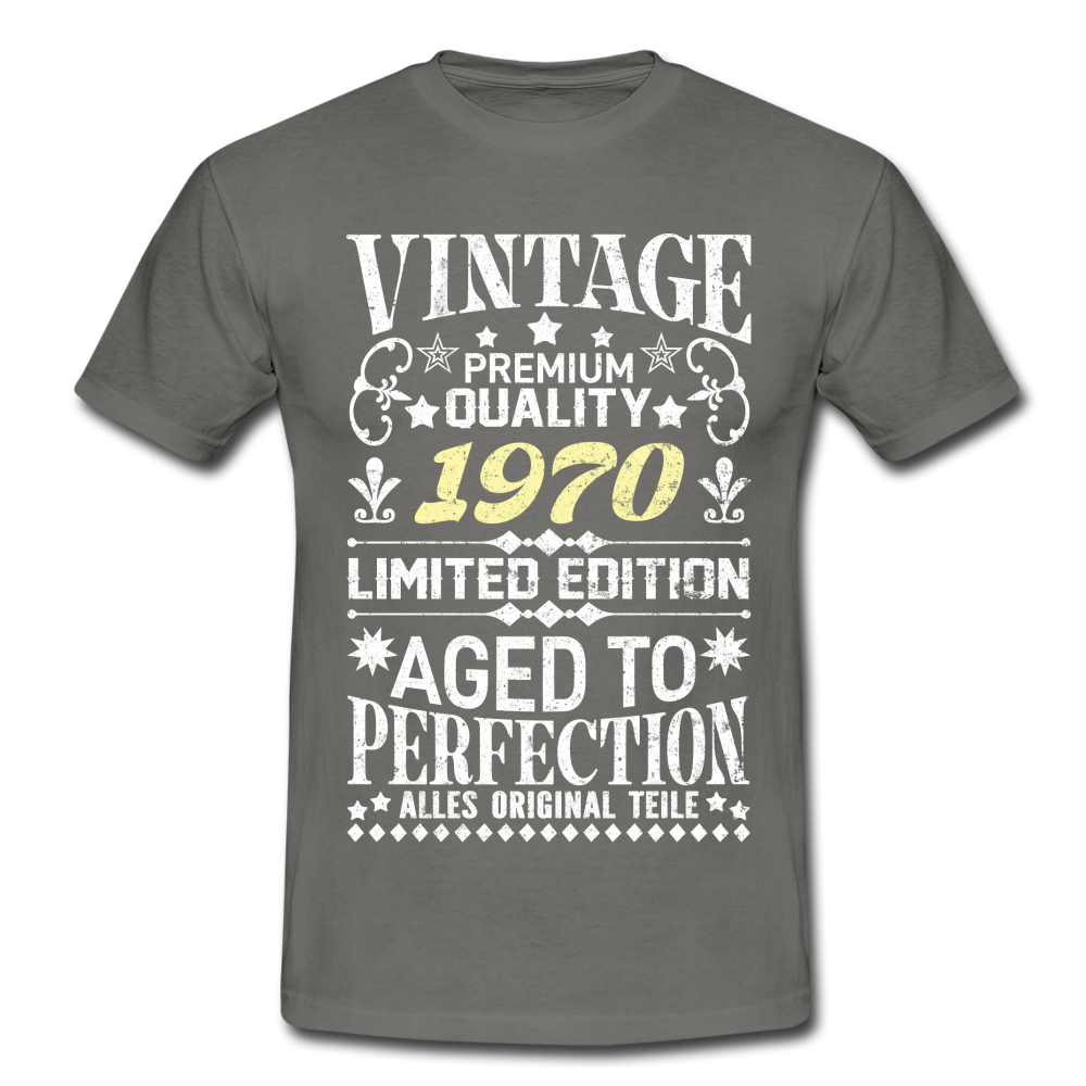 52. Geburtstag Geboren 1970 Vintage Männer Geschenk T-Shirt - graphite grey